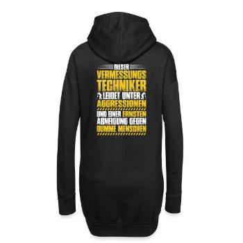 Vermessungstechniker Vermesser Land Surveyor - Hoodie-Kleid - Schwarz - Hinten