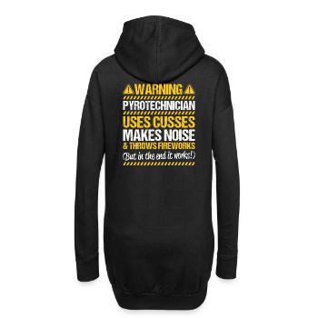 Pyrotechnicien Feux d’artifice Pyrotechnie Pyrotechnicien - Sweat-shirt à capuche long Femme - noir - Dos