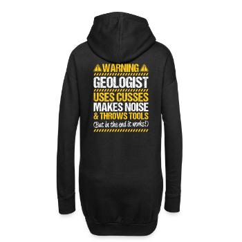Géologue Géologue Géologue Géologie Géologine - Sweat-shirt à capuche long Femme - noir - Dos