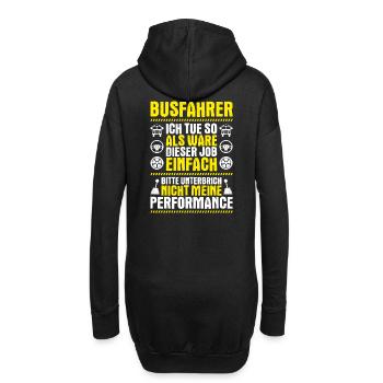 Busfahrer Bus Driver Busman Schulbusfahrer - Hoodie-Kleid - Schwarz - Hinten