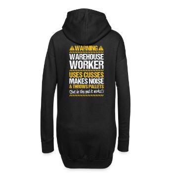 Fachkraft für Lagerlogistik Warehouse Worker Lager - Hoodie-Kleid - Schwarz - Hinten