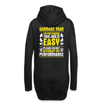 Spécialiste du recyclage et de la gestion des déchets - Sweat-shirt à capuche long Femme - noir - Dos