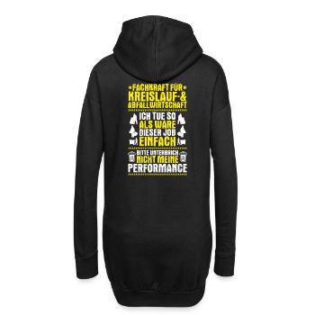 Fachkraft für Kreislauf- und Abfallwirtschaft - Hoodie-Kleid - Schwarz - Hinten