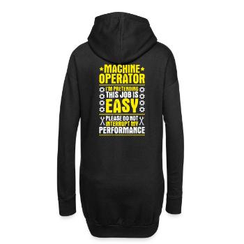 Opérateur de machine et d’installation Opérateur de machine - Sweat-shirt à capuche long Femme - noir - Dos