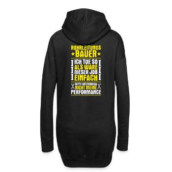 Rohrleitungsbauer Rohrleitungsbau Pipelayer - Hoodie-Kleid - Schwarz - Hinten