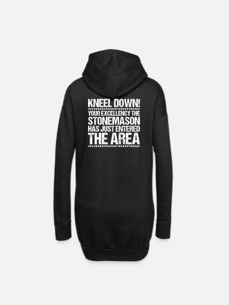 Steinmetz Steinbildhauer Stonemason Stone Mason - Hoodie-Kleid - Schwarz