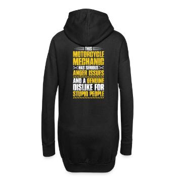 Zweiradmechatroniker Motorrad Motorcycle Mechanic - Hoodie-Kleid - Schwarz - Hinten
