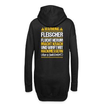 Fleischer Metzger Fleischerei Metzgerei Butcher - Hoodie-Kleid - Schwarz - Hinten