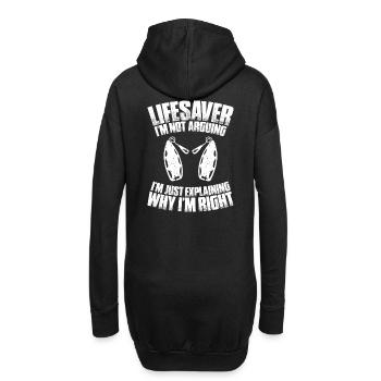 Sauveteur sauvetage aquatique sauveteur - Sweat-shirt à capuche long Femme - noir - Dos