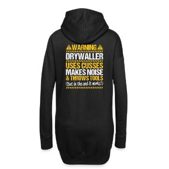 Installateur de cloisons sèches Drywaller - Sweat-shirt à capuche long Femme - noir - Dos