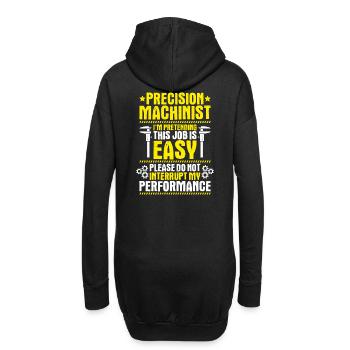 Precision mechanic Precision Machinist - Hoodie Dress - black - Back