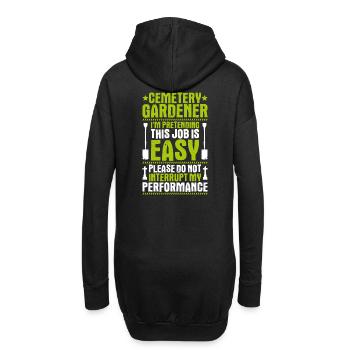 Friedhofsgärtner Friedhof Cemetery Gardener - Hoodie-Kleid - Schwarz - Hinten