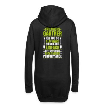 Friedhofsgärtner Friedhof Cemetery Gardener - Hoodie-Kleid - Schwarz - Hinten