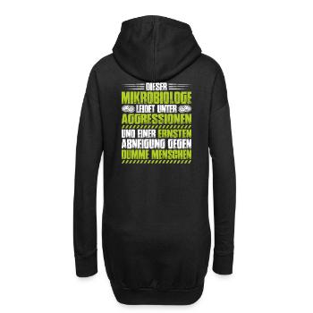 Mikrobiologie Mikrobiologe Biologie Biologe - Hoodie-Kleid - Schwarz - Hinten