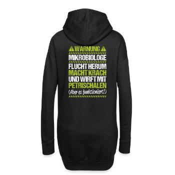 Mikrobiologie Mikrobiologe Biologie Biologe - Hoodie-Kleid - Schwarz - Hinten
