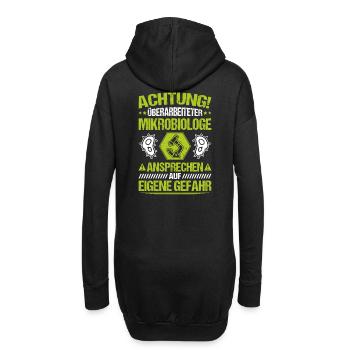 Mikrobiologie Mikrobiologe Biologie Biologe - Hoodie-Kleid - Schwarz - Hinten