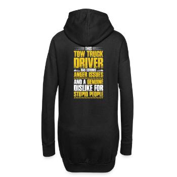 Conducteur de dépanneuse de service - Sweat-shirt à capuche long Femme - noir - Dos