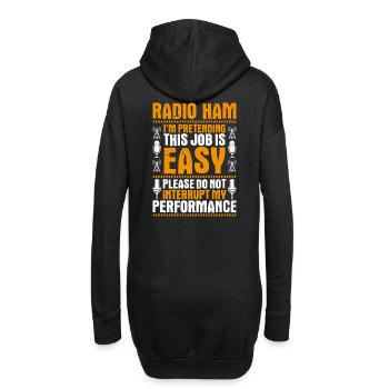 Amateurfunker Amateurfunk Radio Ham Amateur Radio - Sweat-shirt à capuche long Femme - noir - Dos