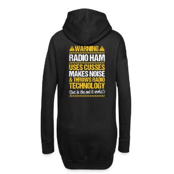 Amateurfunker Amateurfunk Radio Ham Amateur Radio - Sweat-shirt à capuche long Femme - noir - Dos