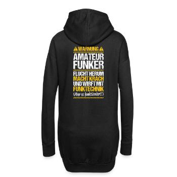 Amateurfunker Amateurfunk Radio Ham Amateur Radio - Hoodie-Kleid - Schwarz - Hinten