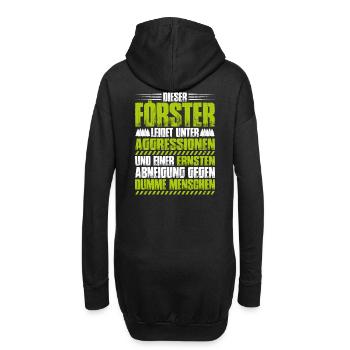 Förster Forstwirtschaft Forester Waldarbeiter Wald - Hoodie-Kleid - Schwarz - Hinten