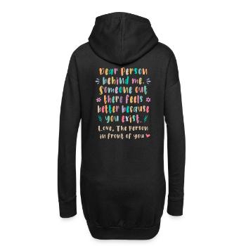 Chère personne derrière moi, Quelqu’un là-bas se sent - Sweat-shirt à capuche long Femme - noir - Dos