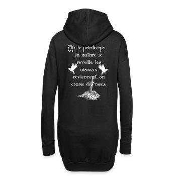 T-shirt printemps on crame des mecs cadeau - Sweat-shirt à capuche long Femme - noir - Dos