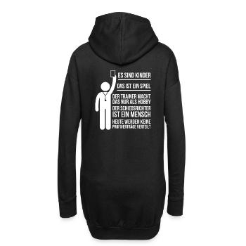 Fußball Regeln auf Fußballplatz für Eltern - Hoodie-Kleid - Schwarz - Hinten