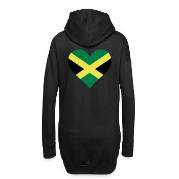 Ein Herz für Jamaika - Hoodie-Kleid - Schwarz - Hinten
