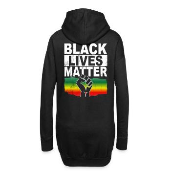 Black Lives Matter - Hoodie-Kleid - Schwarz - Hinten