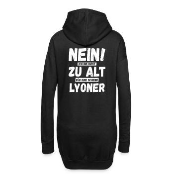 Never too old for Lyoner Petersilie Metzger - Hoodie-Kleid - Schwarz - Hinten