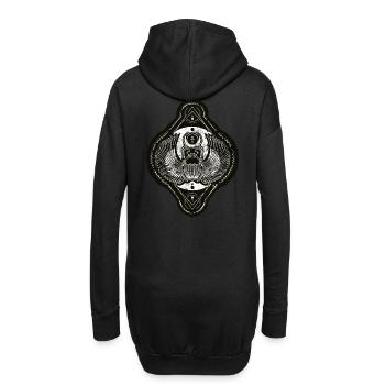 Scarabée lunaire - Sweat-shirt à capuche long Femme - noir - Dos