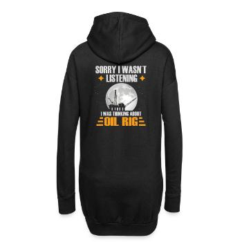 Sorry I wasnt listening I wasthinking about oilrig - Hoodie-Kleid - Schwarz - Hinten