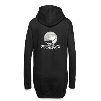 Fier travailleur offshore - Sweat-shirt à capuche long Femme - noir - Dos