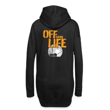 Vie offshore - Sweat-shirt à capuche long Femme - noir - Dos