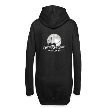 Durée de vie de la plate-forme offshore - Sweat-shirt à capuche long Femme - noir - Dos