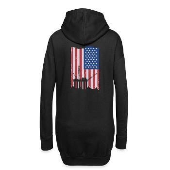 Offshore Life USA Drapeau - Sweat-shirt à capuche long Femme - noir - Dos