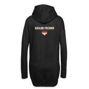 Geiler Fecher - Franken fränkisch fränggisch - Hoodie-Kleid - Schwarz - Hinten