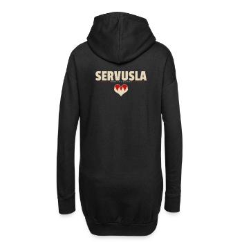 Servusla - Franken fränkisch fränggisch - Hoodie-Kleid - Schwarz - Hinten