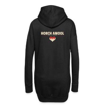 Horch amool - Franken fränkisch fränggisch - Hoodie-Kleid - Schwarz - Hinten