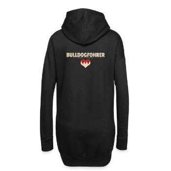 Bulldogfohrer - Franken fränkisch fränggisch - Hoodie-Kleid - Schwarz - Hinten