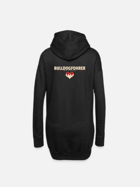 Bulldogfohrer - Franken fränkisch fränggisch - Hoodie-Kleid - Schwarz