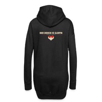 Der Dooch is gloffn - Franken fränkisch fränggisch - Hoodie-Kleid - Schwarz - Hinten