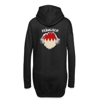 Frängisch fränkischer Dialekt Übersetzer - Hoodie-Kleid - Schwarz - Hinten
