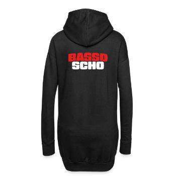 Bassd scho - Franken fränkisch fränggisch Geschenk - Hoodie-Kleid - Schwarz - Hinten
