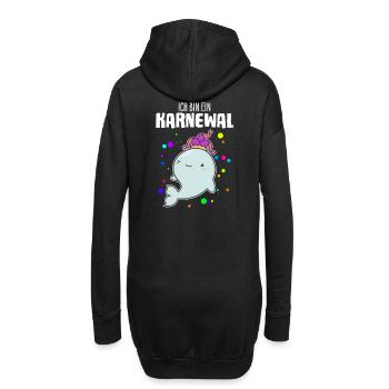 Karnewal Kölner Karneval Fasnacht Konfetti Köln - Hoodie-Kleid - Schwarz - Hinten