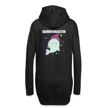 Karnewal Karnewalistin Karneval Fasnacht Konfetti - Hoodie-Kleid - Schwarz - Hinten