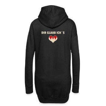 Dir Glaab ich´s - Franken fränkisch fränggisch - Hoodie-Kleid - Schwarz - Hinten