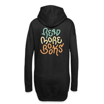Lire plus de livres - Sweat-shirt à capuche long Femme - noir - Dos