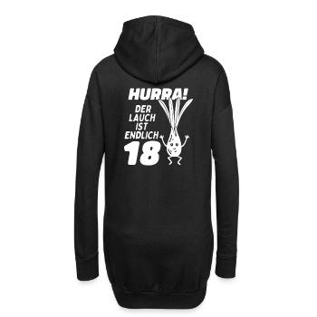 18 na endlich 18. Geburtstag | 18 Jahre volljährig - Hoodie-Kleid - Schwarz - Hinten